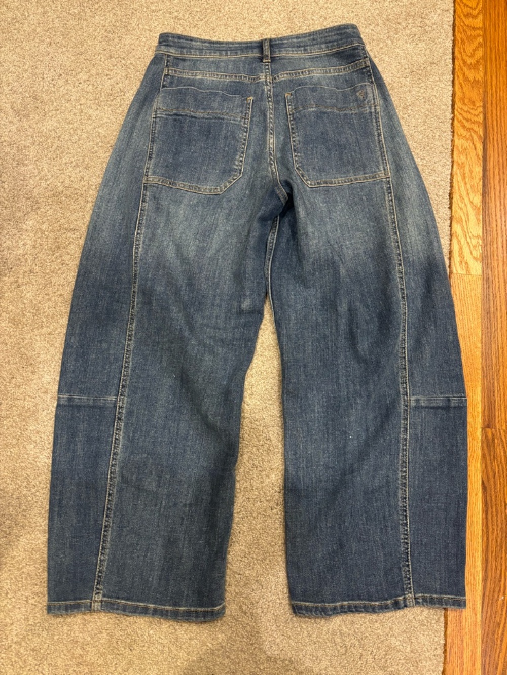 Anthropologie The Kenna Mid-Rise Heritage Barrel Jeans by Pilcro size 27 - Picture 3 of 7